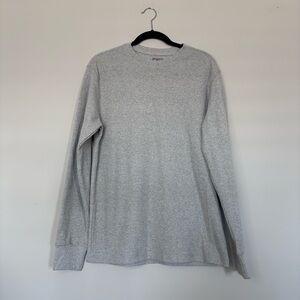 BNWT Redwood Creek Mens Grey Waffle Long Sleeve Shirt Size M Minimalist